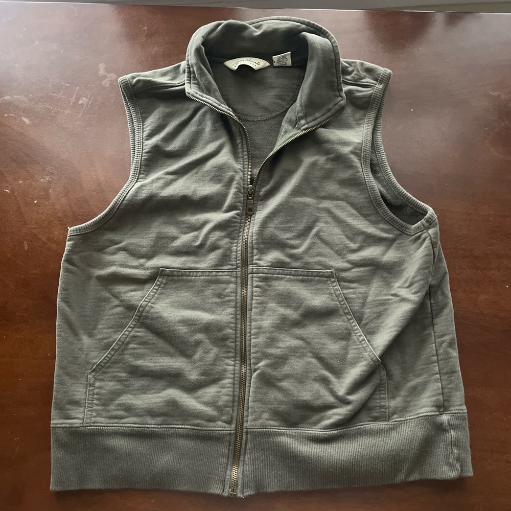 Eddie Bauer Women's Olive Green Zip Vest